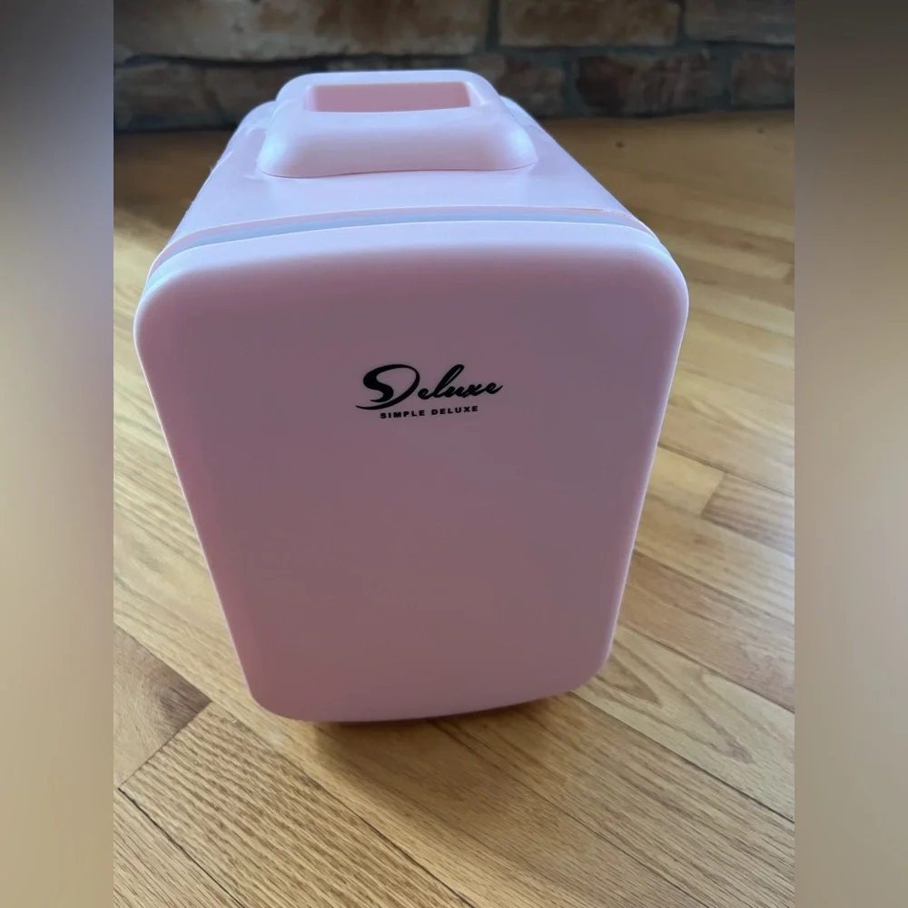 Simple Deluxe Pink Cosmetic or Snack/Soda Mini Fridge